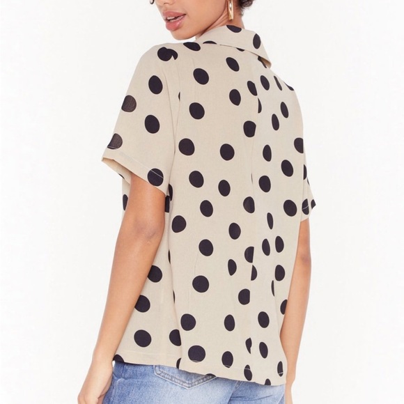 NWOT Polka Dot Blouse - Picture 3 of 5